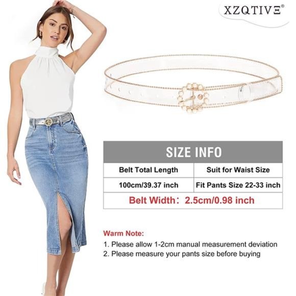 XZQTIVE Double Grommet PU Leather Belt Punk metal Jean Belt Wide 1.5 Inch